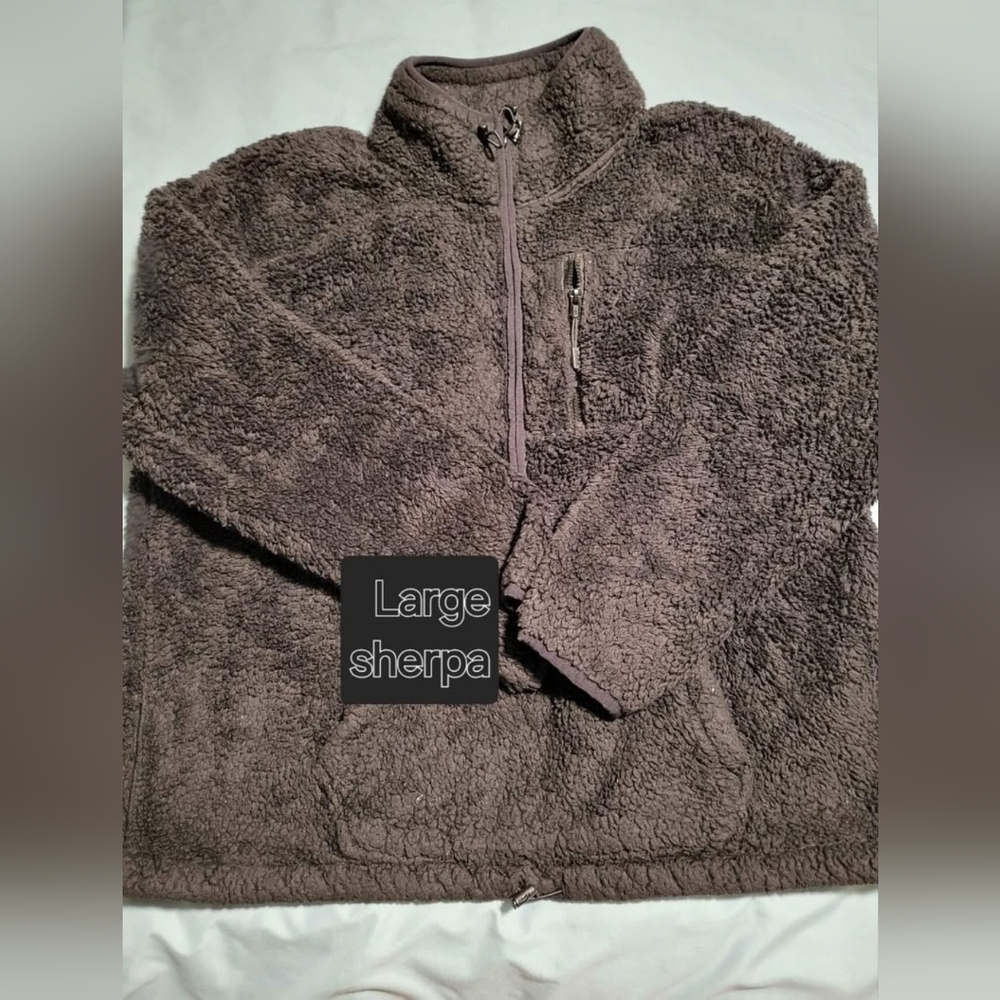 PINK Victoria's Secret Zip Up Sherpa Sweater - Black